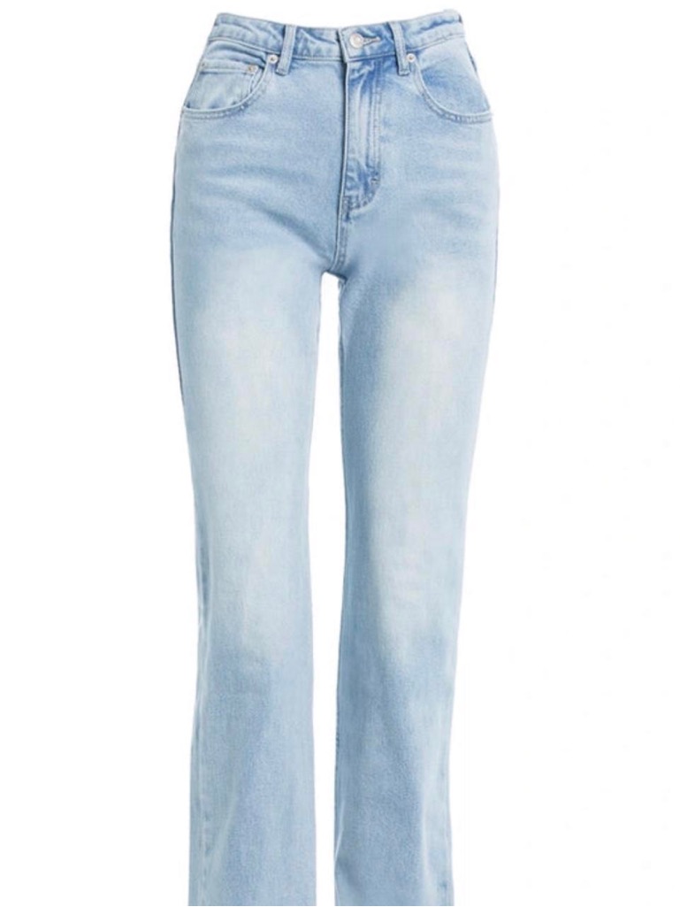 Naked Wardrobe Light Blue High-Rise Flare Jeans - Women